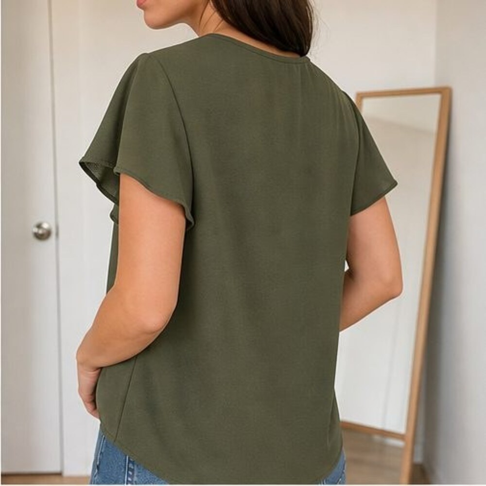 Olive Button Blouse - Picture 3 of 6